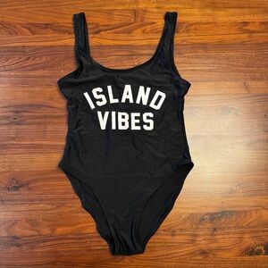 Island Vibes Black One Piece